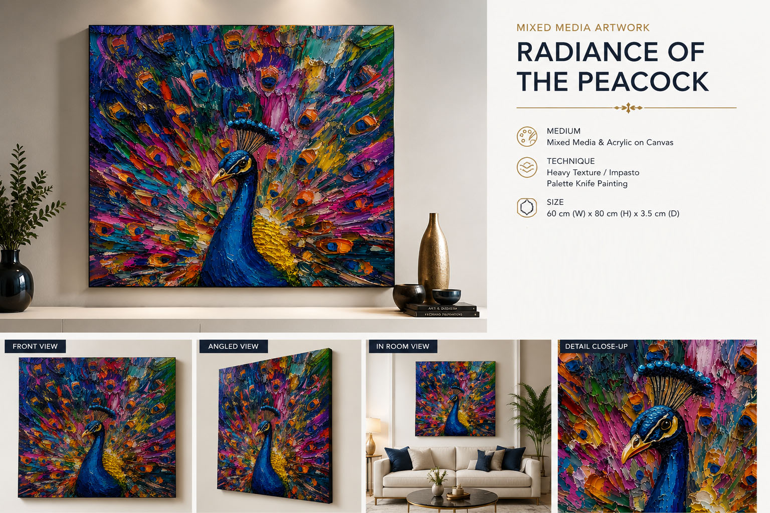 radiance of the peacock painting